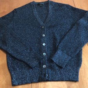 J Crew Black and Silver cardigan. EUC. Worn once.